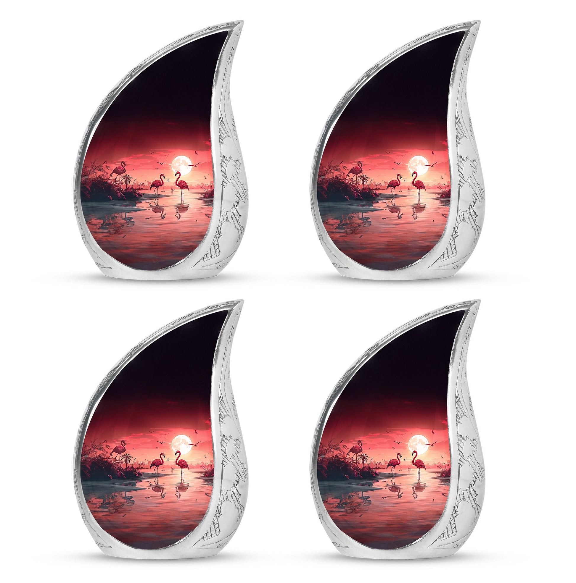 Flamingo Theme 3 Inch Keepsake Pack of 4