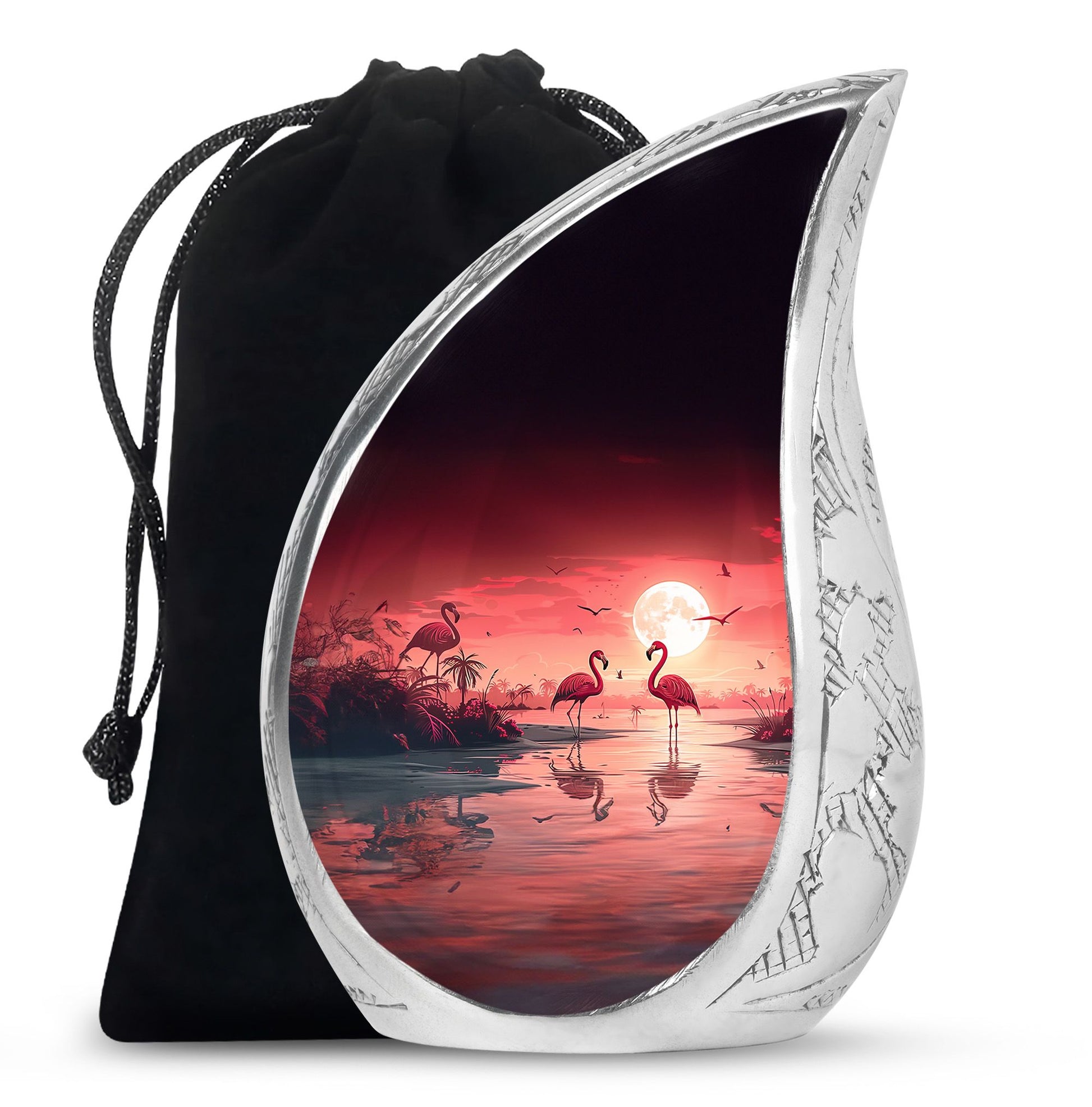 Flamingo Theme Large Urn 10 Inch