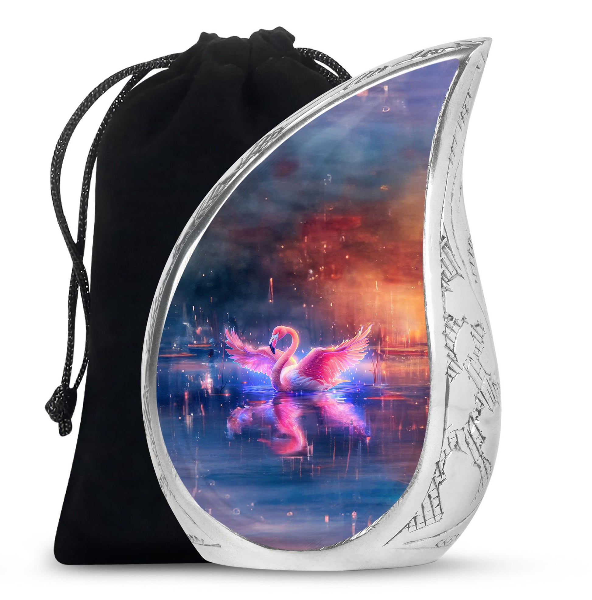 Flamingo Theme Large Urn 10 Inch