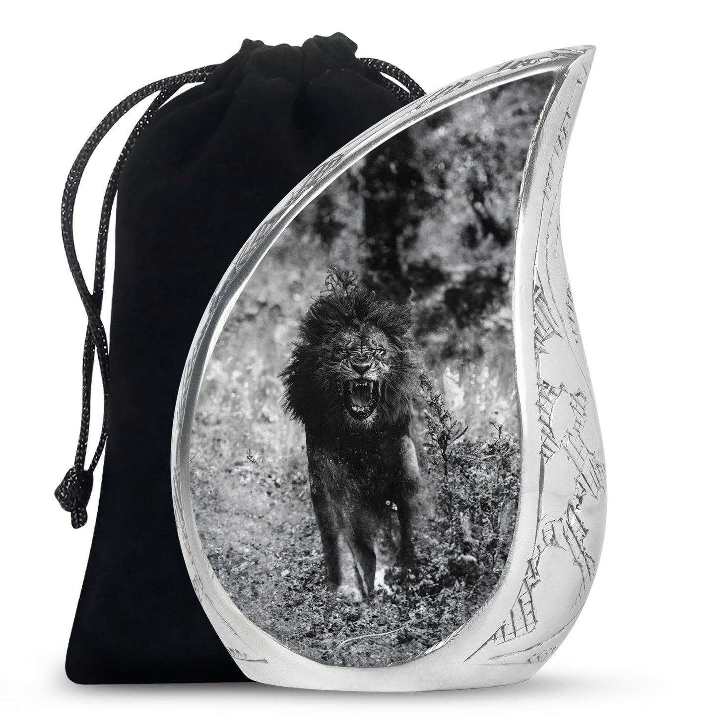 Lion Theme Large Urn 10 Inch