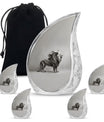 Lion Theme Large Urn With 4 Keepsake Urn