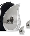 Lion Theme Large Urn With 2 Keepsake Urn