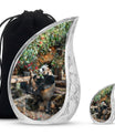 Panda Theme Large Urn With 1 Keepsake Urn