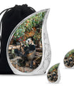 Panda Theme Large Urn With 2 Keepsake Urn