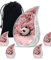 Panda Theme Large Urn With 4 Keepsake Urn