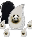 Panda Theme Large Urn With 4 Keepsake Urn