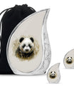 Panda Theme Large Urn With 2 Keepsake Urn