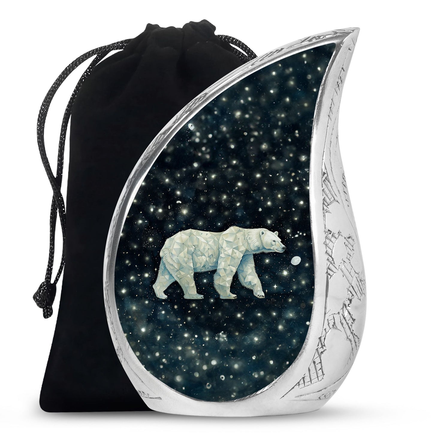 Polar Bear Theme Large Urn 10 Inch