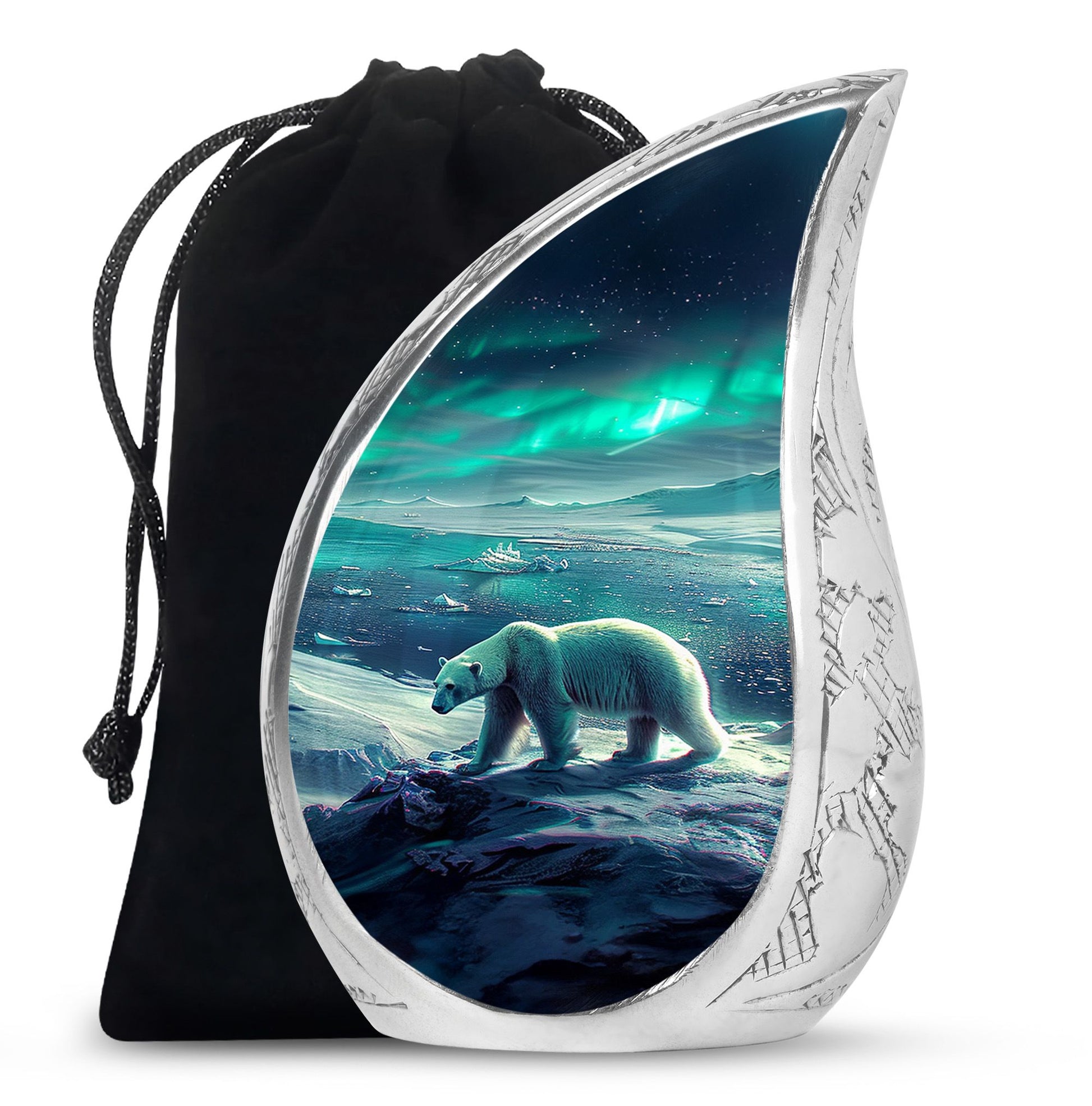 Polar Bear Theme Large Urn 10 Inch