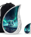 Polar Bear Theme Large Urn With 1 Keepsake Urn