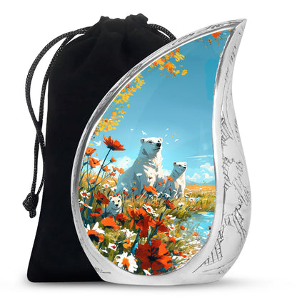 Polar Bear Theme Large Urn 10 Inch