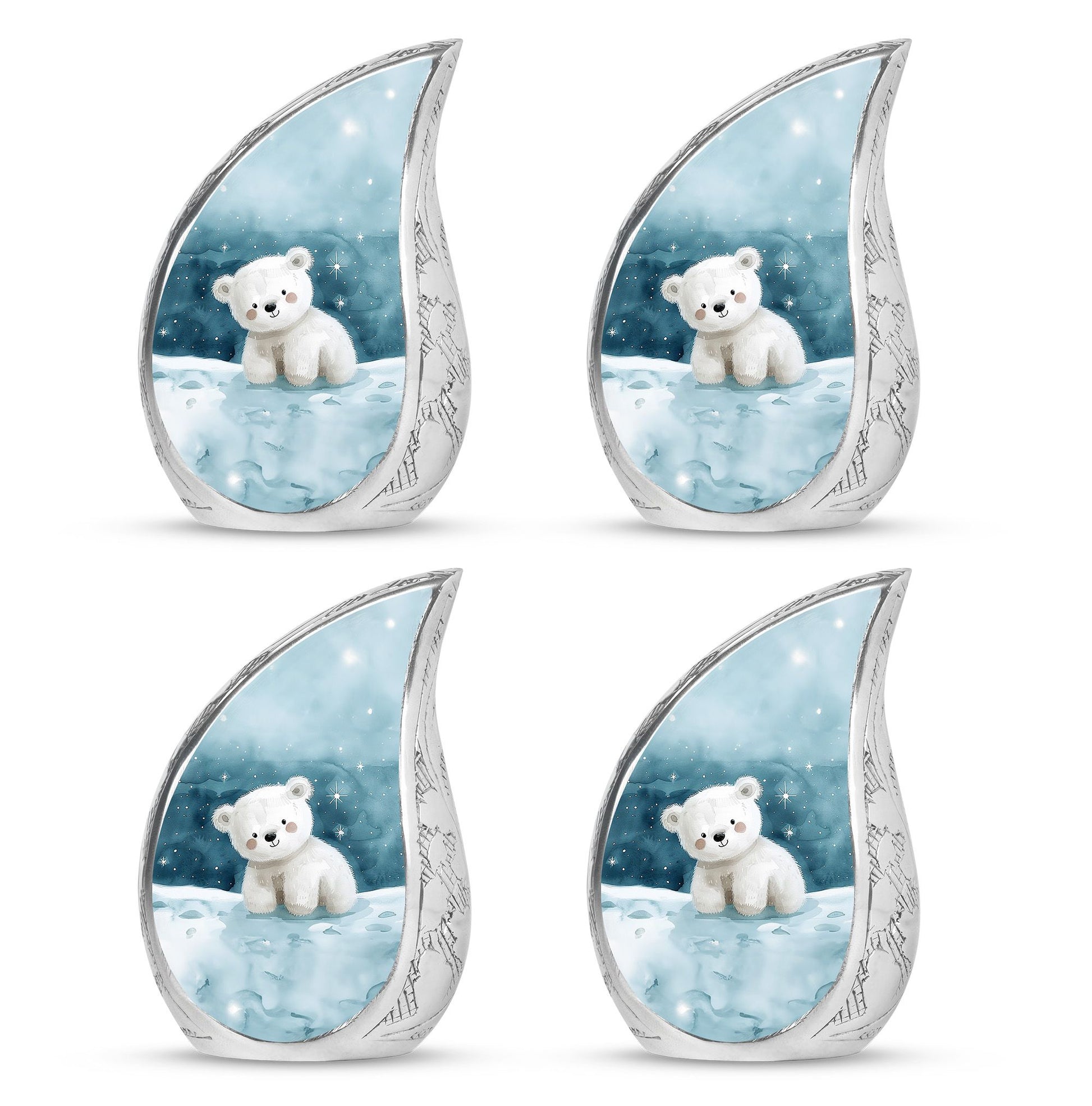 Polar Bear Theme 3 Inch Keepsake Pack of 4