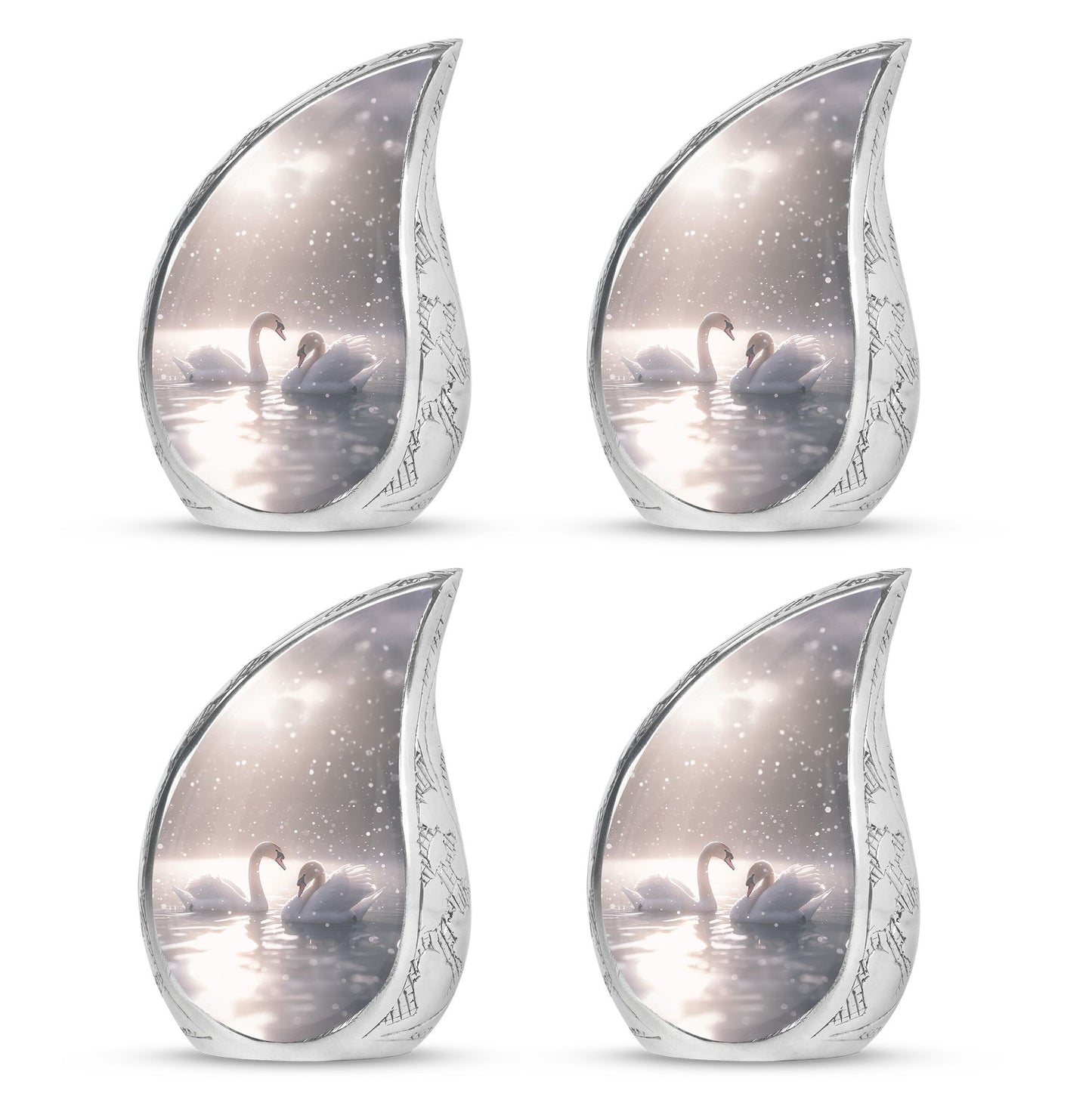 Swan Theme 3 Inch Keepsake Pack of 4