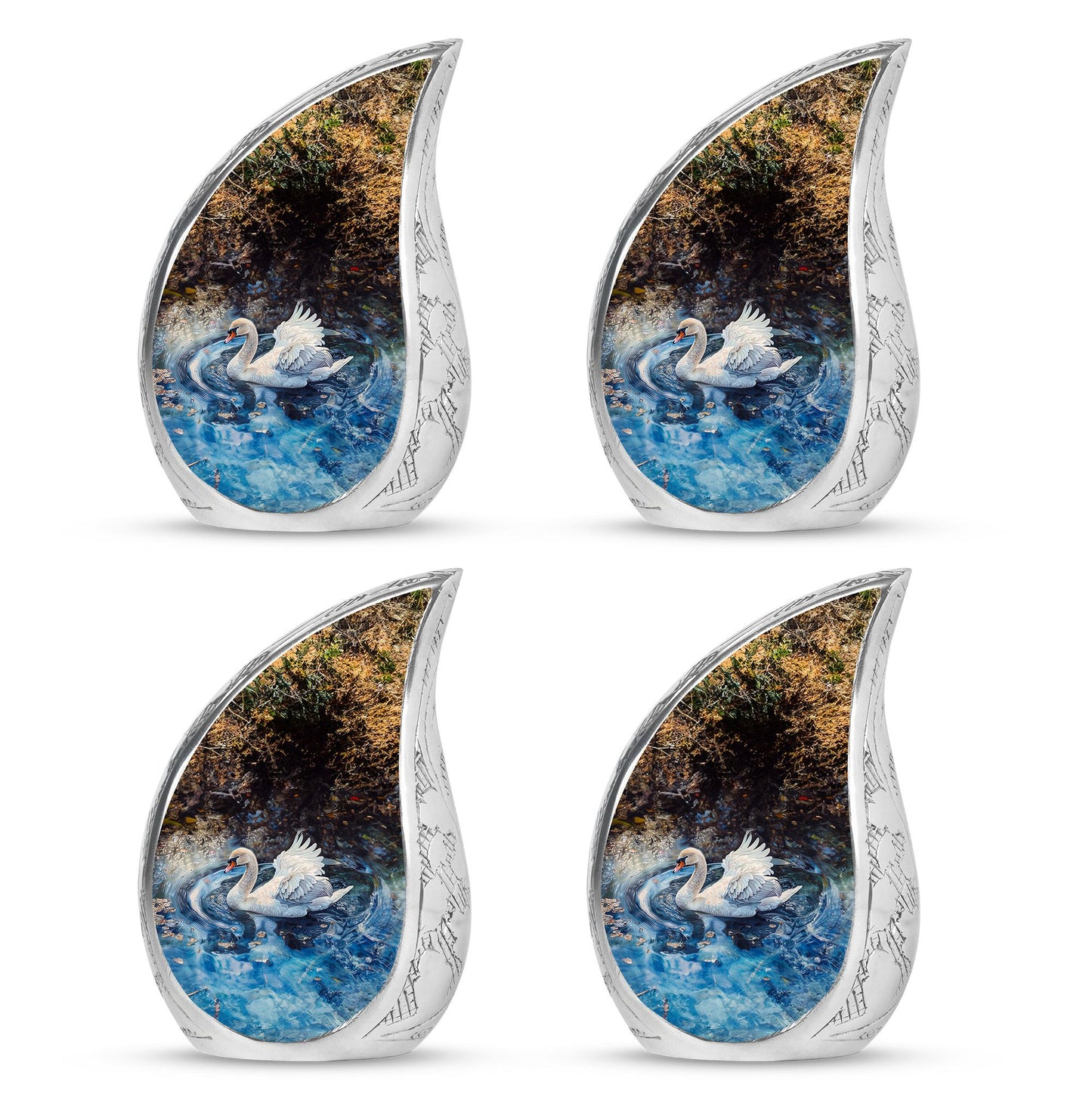 Swan Theme 3 Inch Keepsake Pack of 4