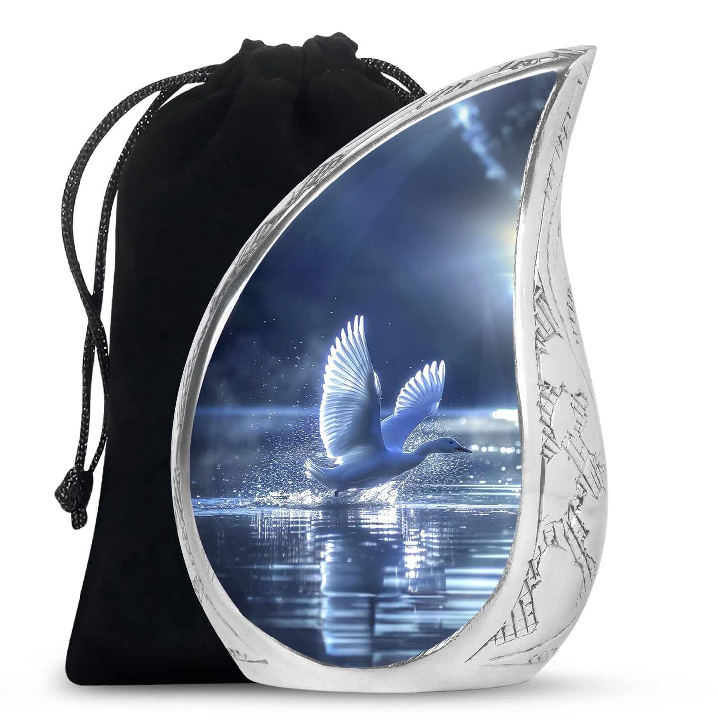 Swan Theme Large Urn 10 Inch