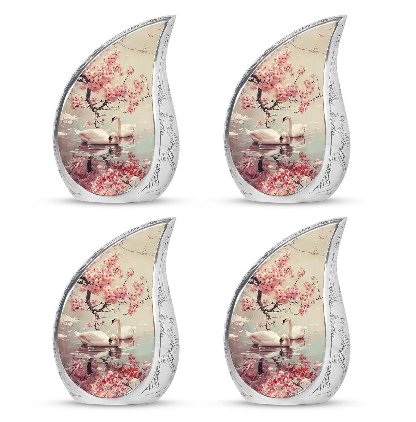 Swan Theme 3 Inch Keepsake Pack of 4