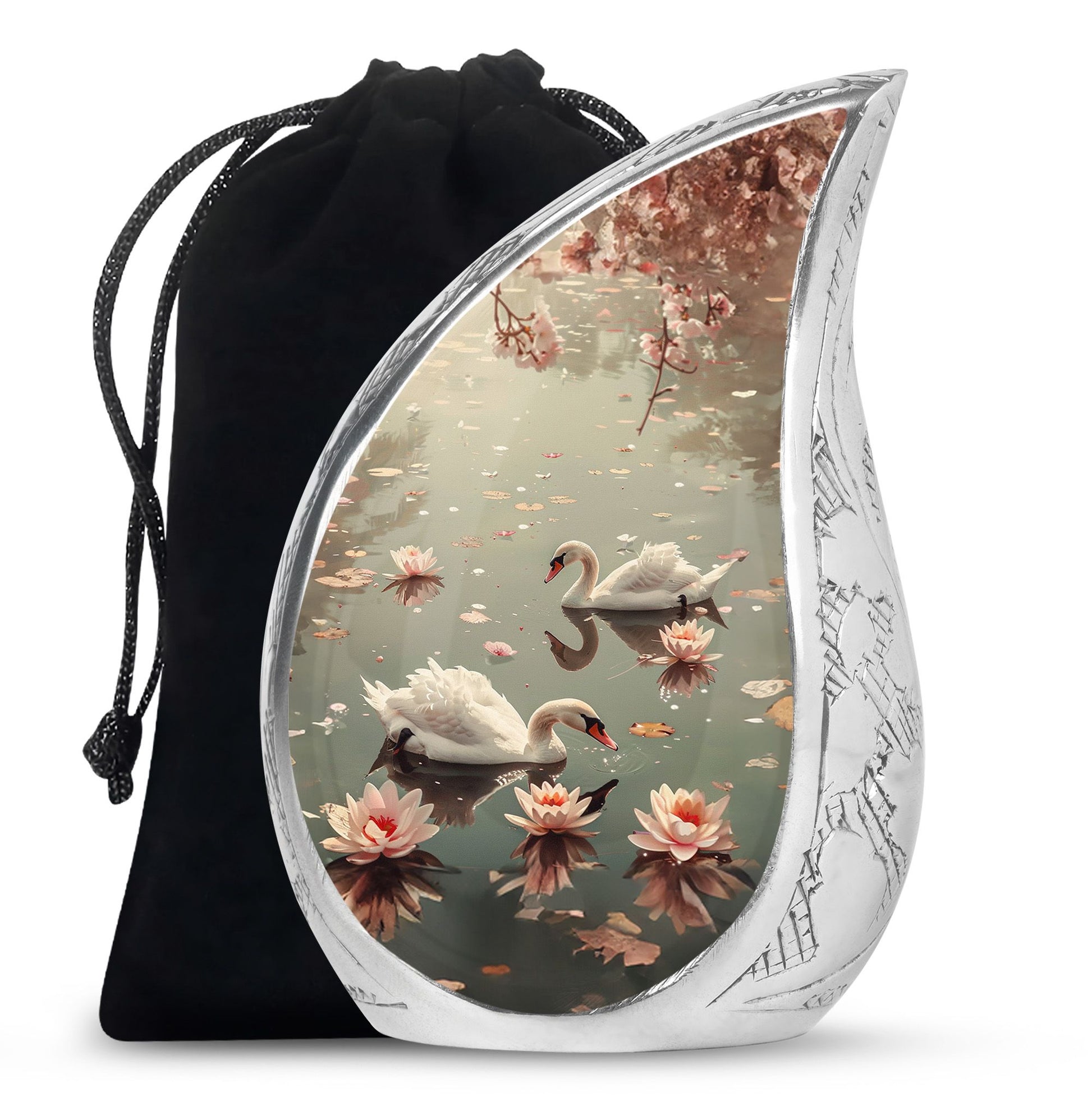 Swan Theme Large Urn 10 Inch