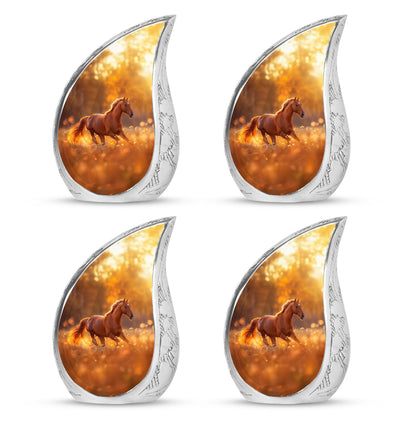 Runing Horse Theme 3 Inch Keepsake Pack of 4