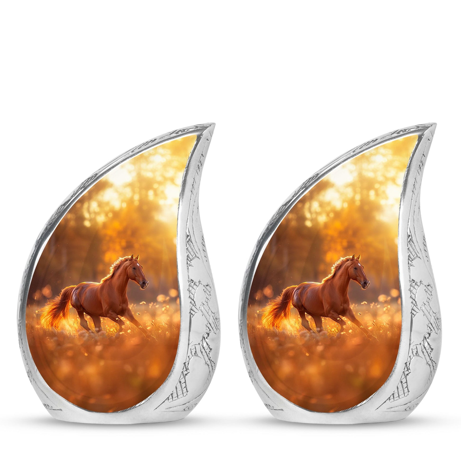 Runing Horse Theme 3 Inch Keepsake Pack of 2