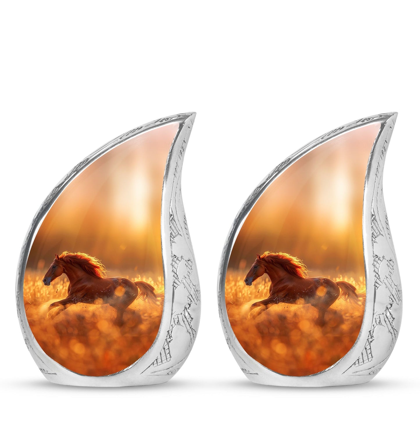 Runing Horse Theme 3 Inch Keepsake Pack of 2