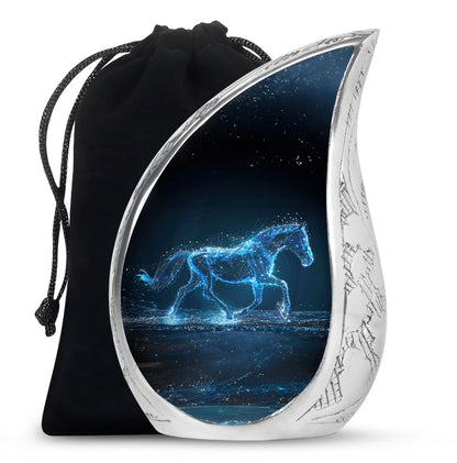Runing Horse Theme Large Urn 10 Inch