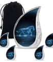 Runing Horse Theme Large Urn With 4 Keepsake Urn