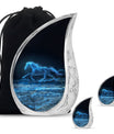 Runing Horse Theme Large Urn With 2 Keepsake Urn