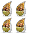 Runing Horse Theme 3 Inch Keepsake Pack of 4