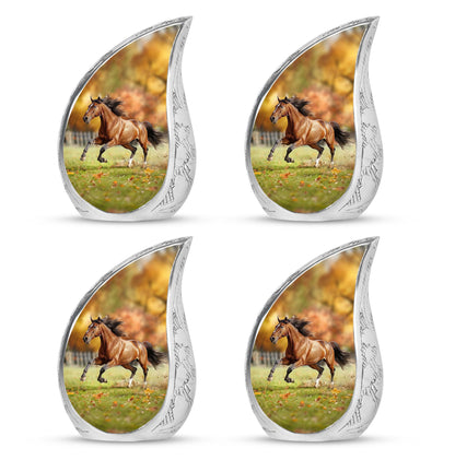 Runing Horse Theme 3 Inch Keepsake Pack of 4