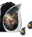 Cardinal Theme Large Urn With 2 Keepsake Urn