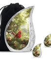 Cardinal Theme Large Urn With 2 Keepsake Urn