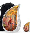 Cardinal Theme Large Urn With 1 Keepsake Urn