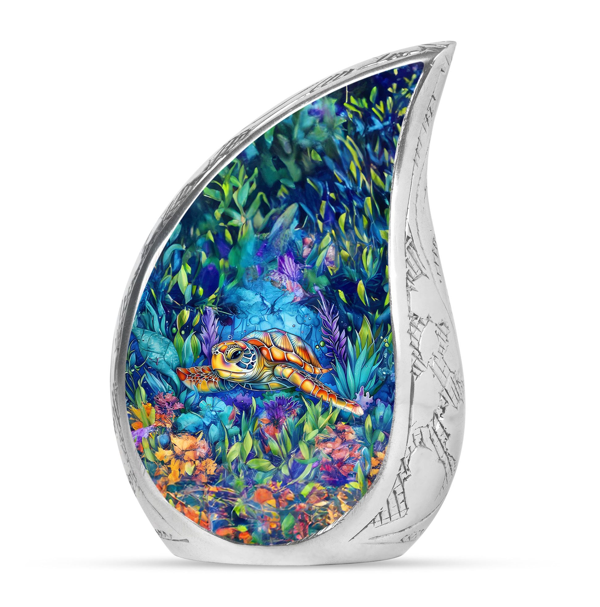 Turtle Theme Large Urn 10 Inch