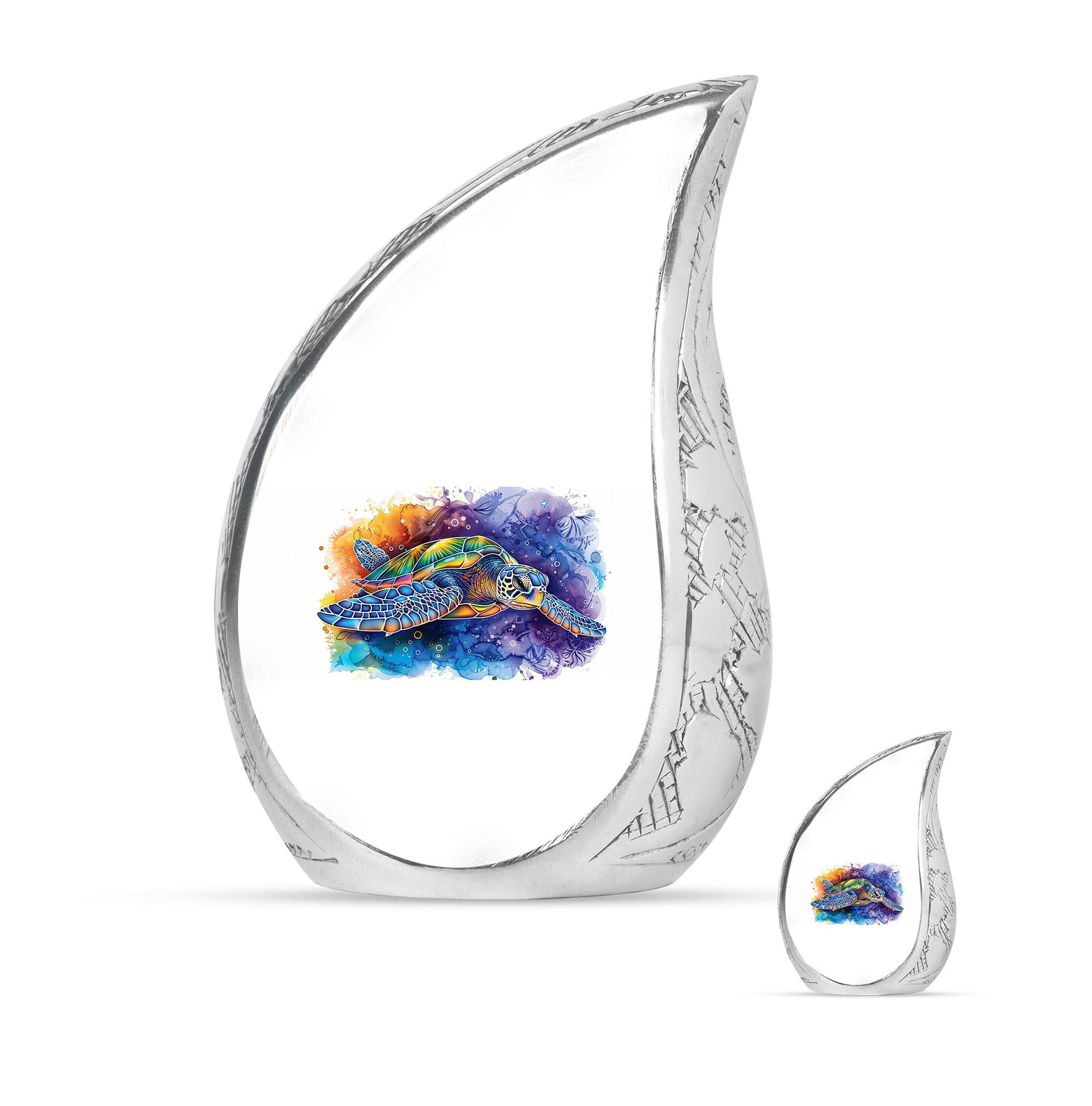 Turtle Theme Large Urn With 1 Keepsake Urn