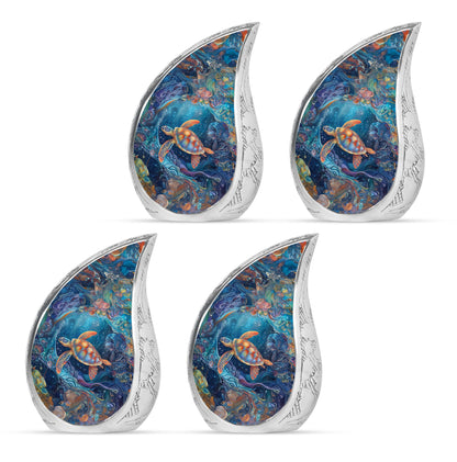 Turtle Theme 3 Inch Keepsake Pack of 4