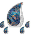 Turtle Theme Large Urn With 4 Keepsake Urn