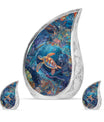 Turtle Theme Large Urn With 2 Keepsake Urn