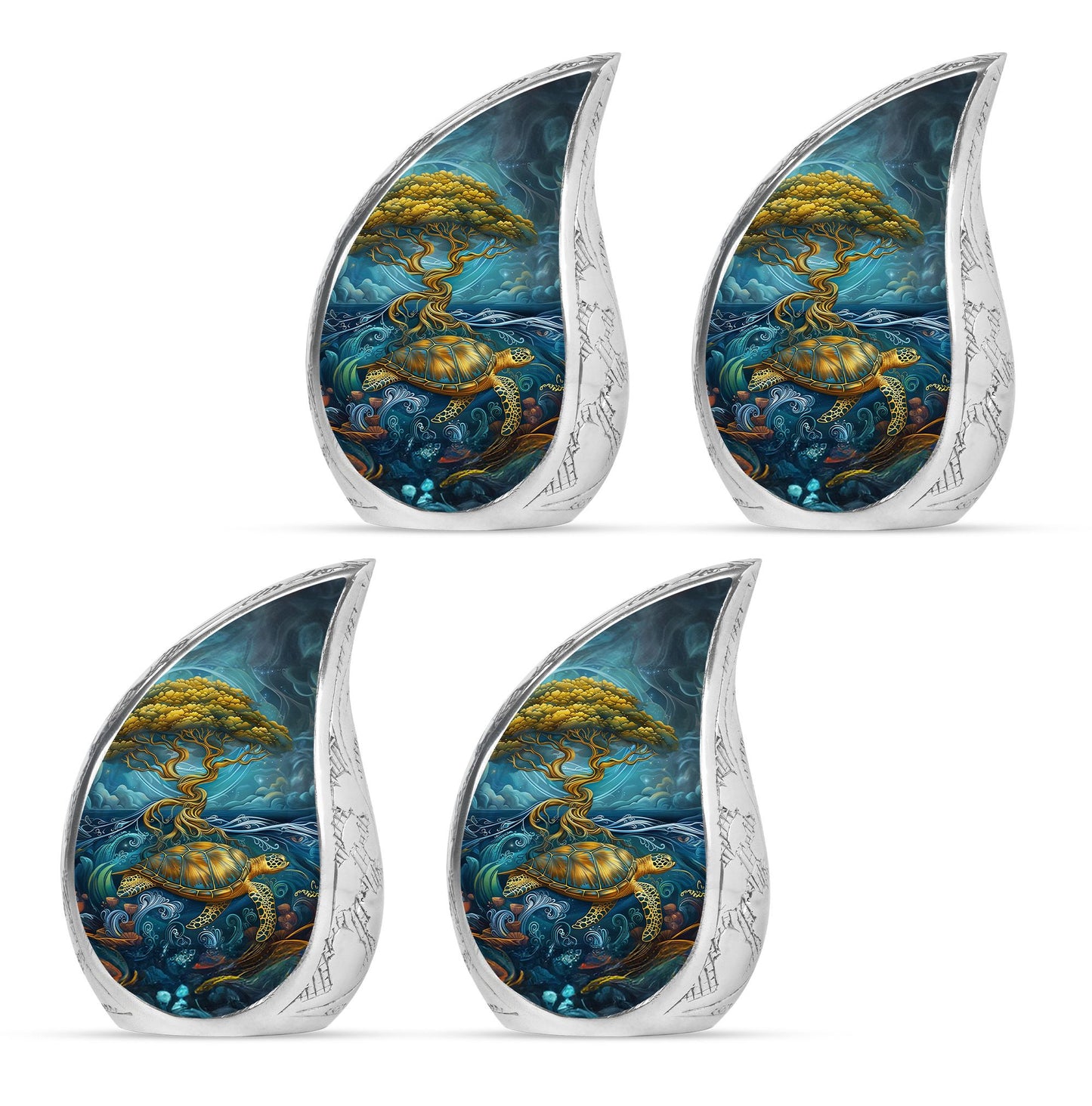 Turtle Theme 3 Inch Keepsake Pack of 4