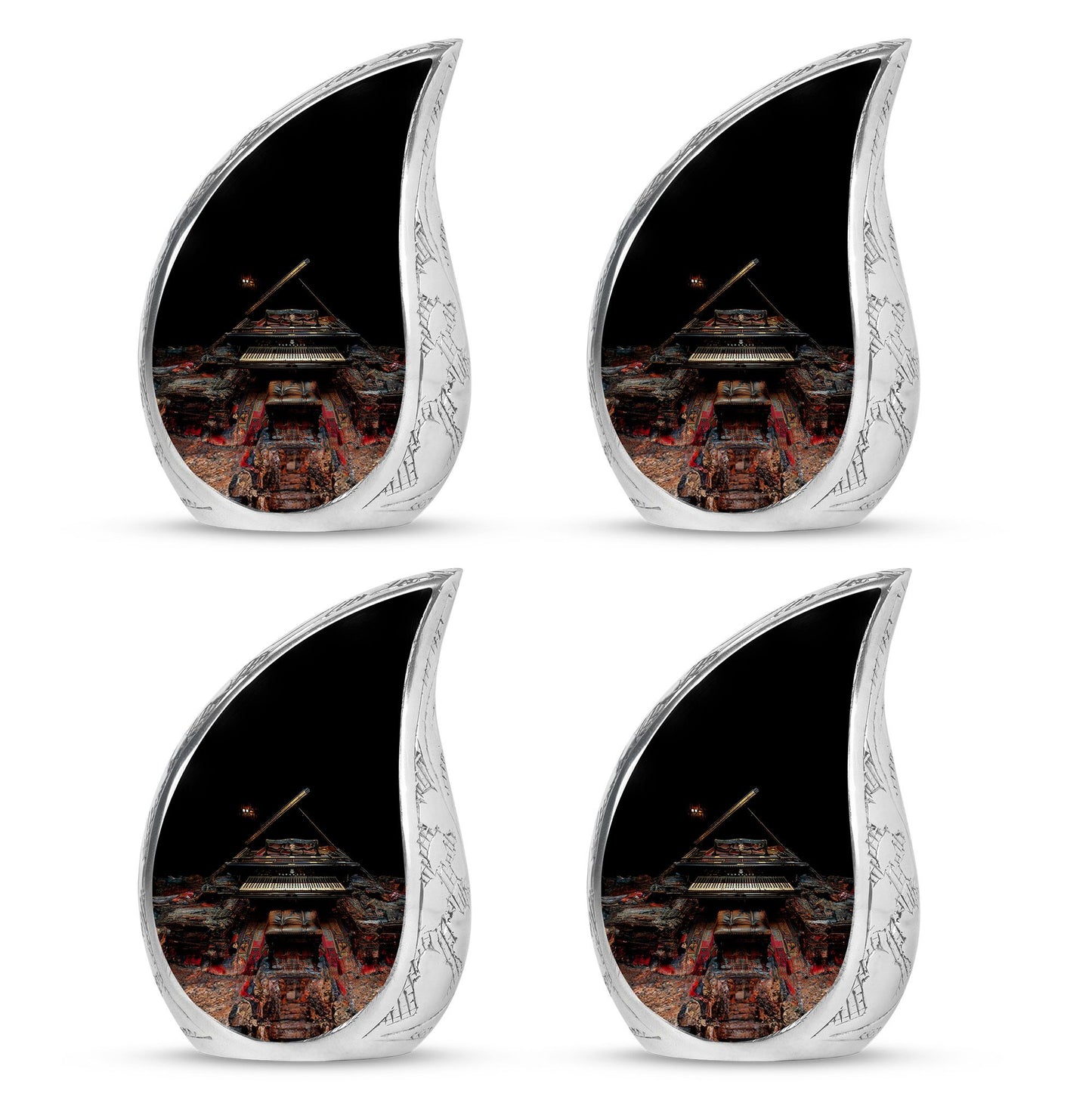 Piano Theme 3 Inch Keepsake Pack of 4