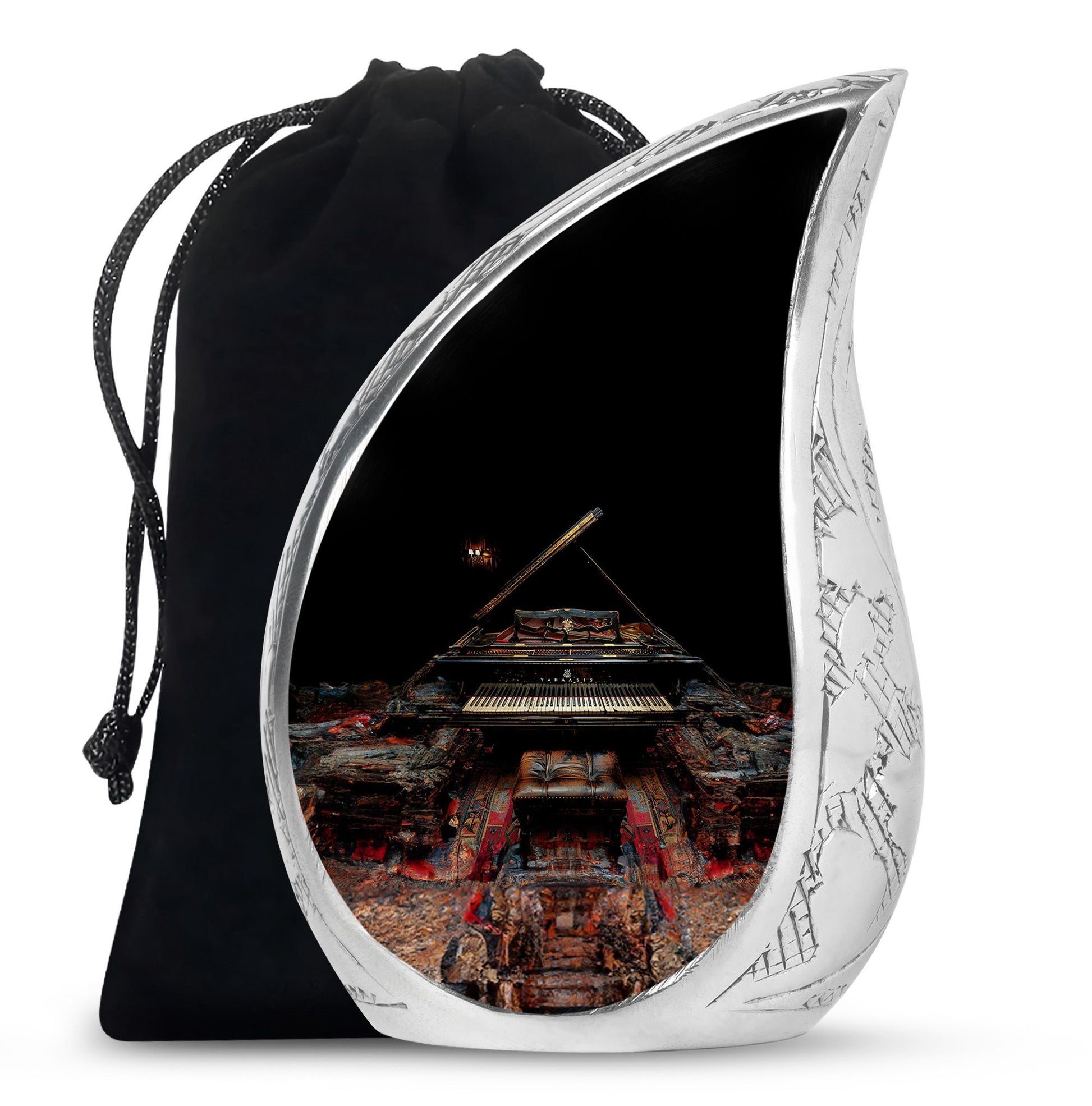 Piano Theme Large Urn 10 Inch