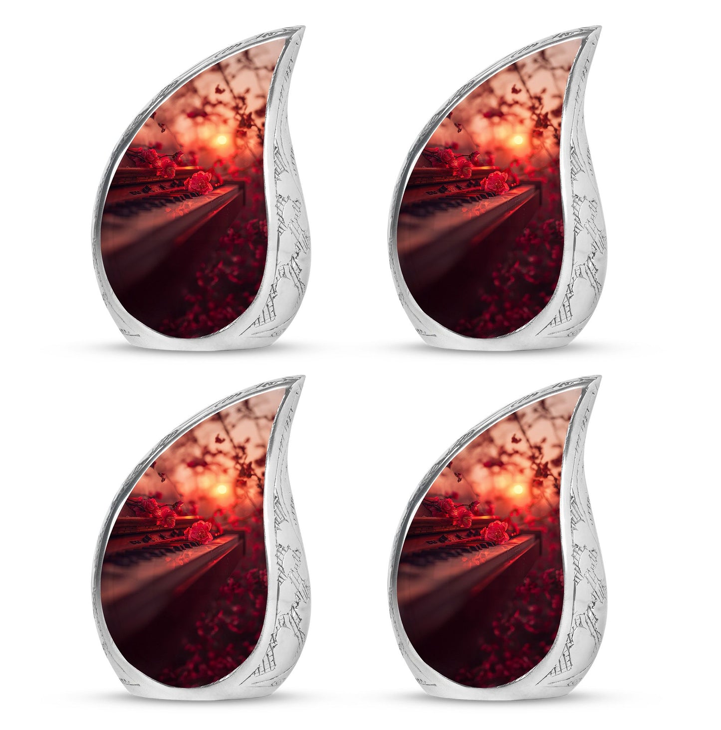 Piano Theme 3 Inch Keepsake Pack of 4