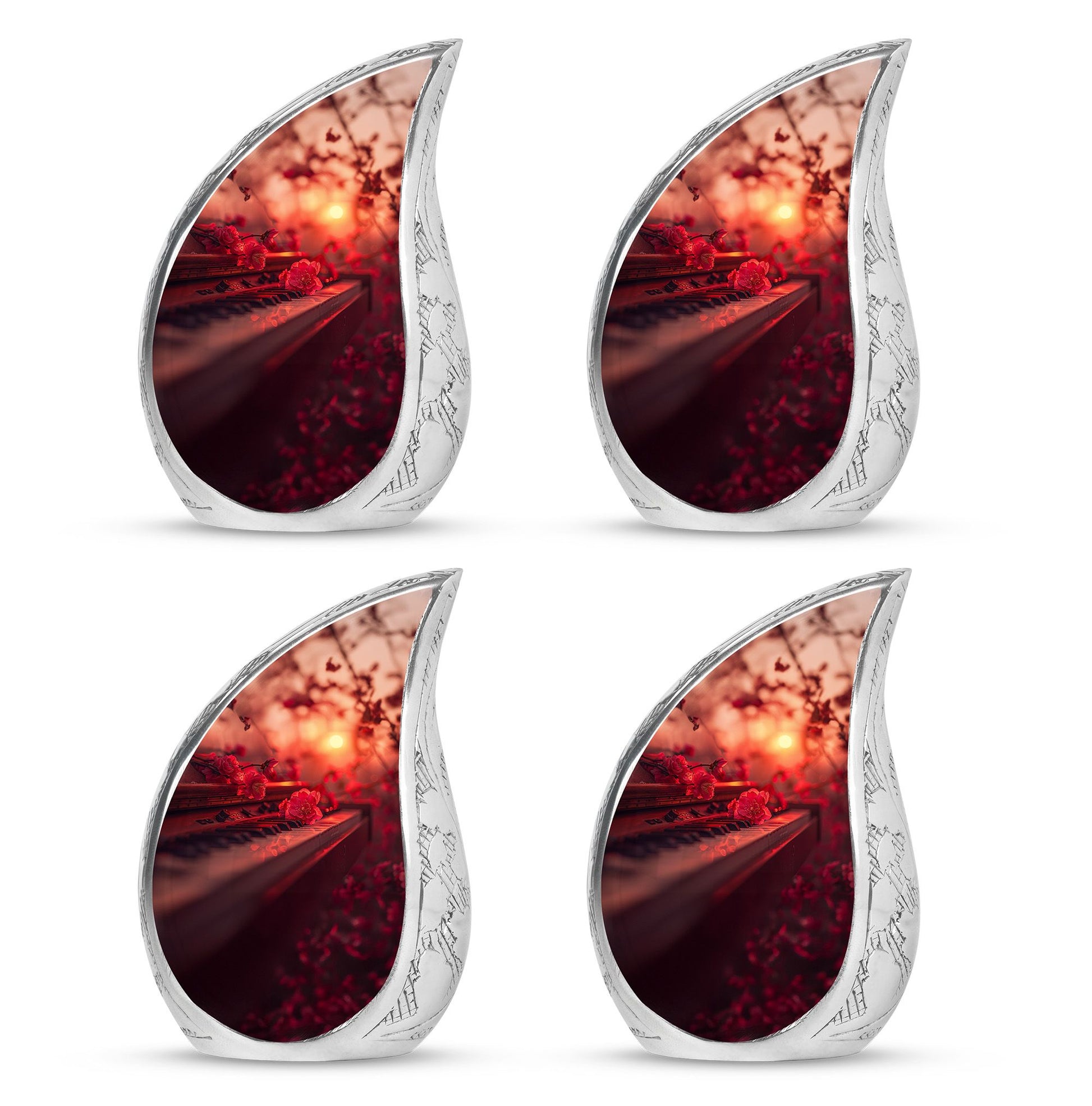 Piano Theme 3 Inch Keepsake Pack of 4