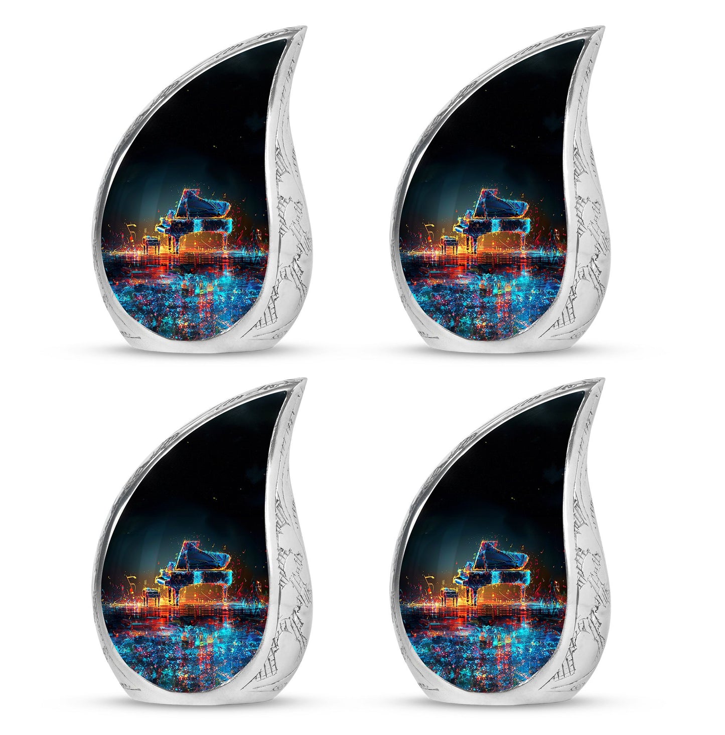 Piano Theme 3 Inch Keepsake Pack of 4