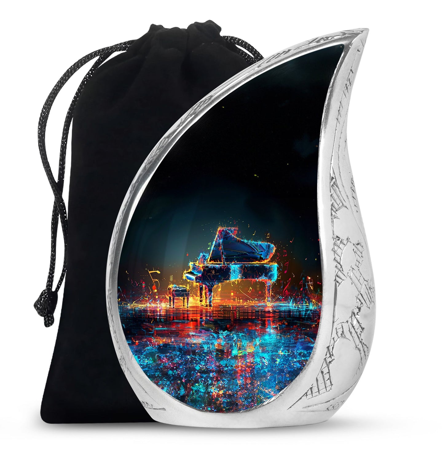 Piano Theme Large Urn 10 Inch