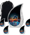 Piano Theme Large Urn With 4 Keepsake Urn