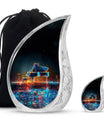 Piano Theme Large Urn With 1 Keepsake Urn
