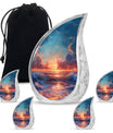 Sunrise Theme Large Urn With 4 Keepsake Urn