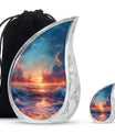 Sunrise Theme Large Urn With 1 Keepsake Urn