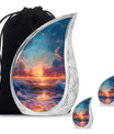 Sunrise Theme Large Urn With 2 Keepsake Urn