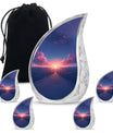 Sunrise Theme Large Urn With 4 Keepsake Urn
